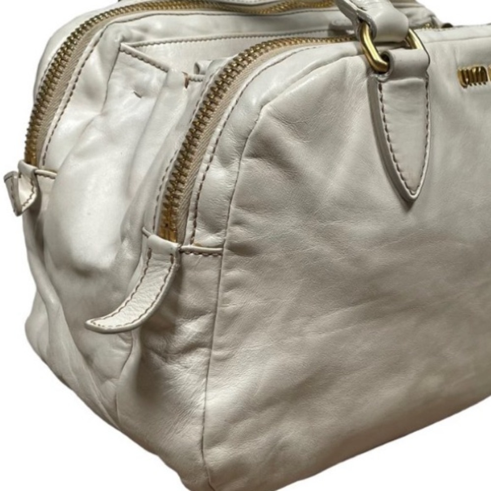 Rare Pre-Owned Authentic Miu Miu Ivory Off-White … - image 4